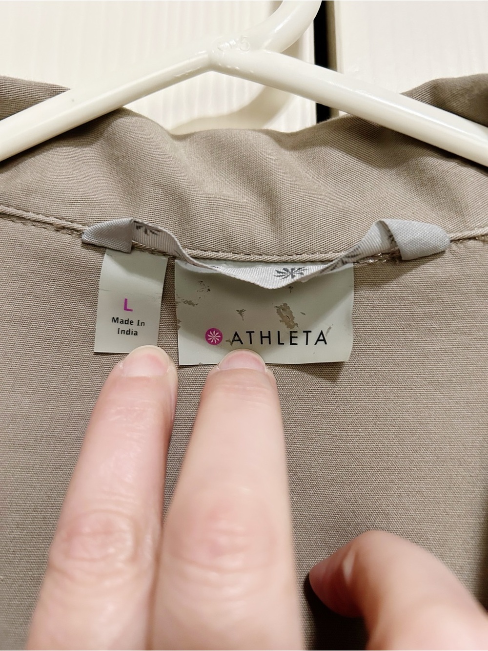 Athleta Hooded Anorak Utility Jacket Drawstring Waist Large Athleisure Coastal - Picture 2 of 5